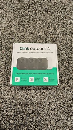 Blink Outdoor 4 Wireless Smart Security Camera, 2 Year Battery Life, 1080p HD , Two-Way Talk, Sync Module Core Included - 3 Camera System