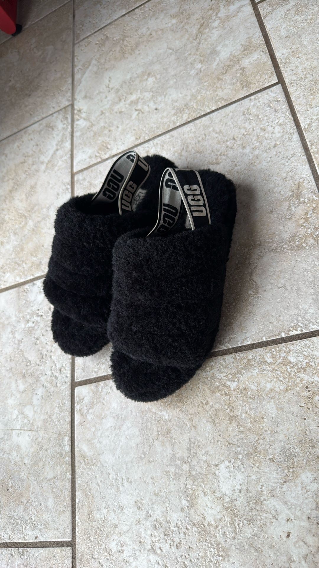 UGG Fluff Yeah Slide Black (Women's)