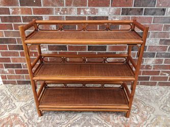 Rattan and Wicker Storage Shelf , Display Shelf  / Bookcase.