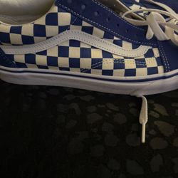 Blue Checkered Vans 