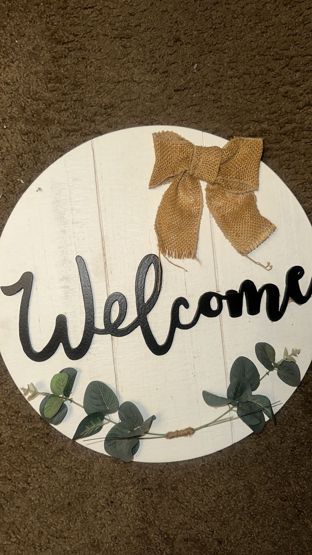 Minimalist Rustic “Welcome” Door Sign – Modern Farmhouse Decor