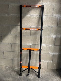 Telescopic Roof Ladder Heavy Duty Stainless Steel Ladder with Anti-Slip Feet 330 LBS Capacity for RV Roof Indoor Outdoor Use
