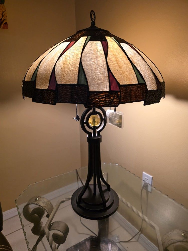 2 Colour Creations Timeless Serenity Tiffany Lamps