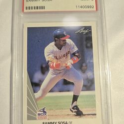 Sammy Sosa Rookie Card 1990 Leaf #220 PSA 9
