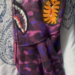 bape purple hoodie small
