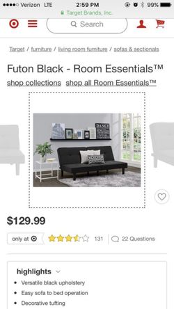 Black futon