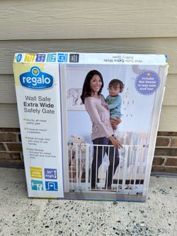 Regalo Wall Safe Extra Wide Safety Gate - 29” to 41.5” Wide, 30” High