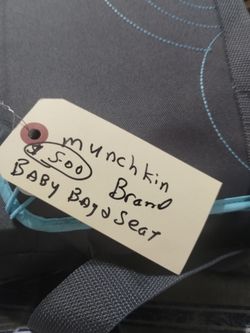 Munchkin Brand baby bag with seat