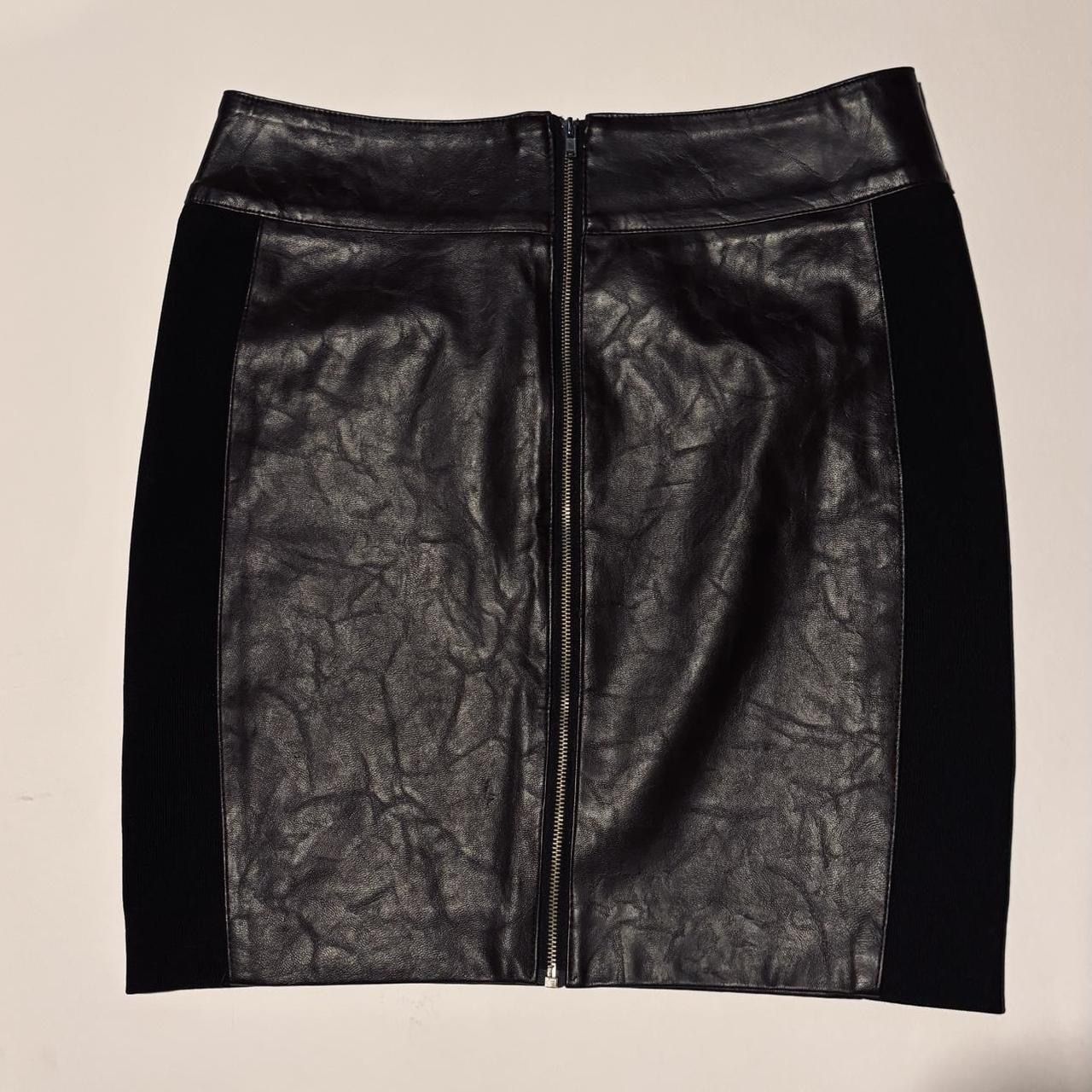 Women’s Black Faux Leather Pencil Skirt