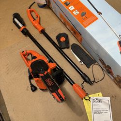 BLACK+DECKER 10 in. 8 AMP Corded Electric Chainsaw with Pole Attachment  