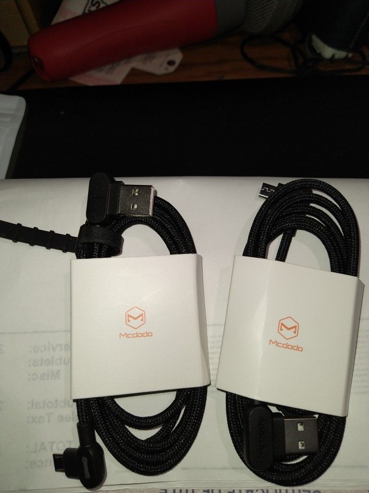 Android Charging Cable Right Angle 4ft. x2