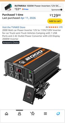 Power inverter with cables