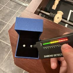 .5 Ct Moissanite, Diamond Stud Earring