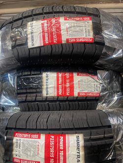 235 75 15 White Wall NEW SET OF TIRES