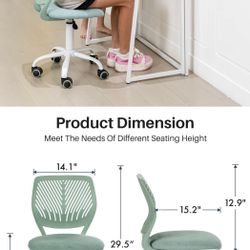 Compact Teal Color Teen Swivel Chair