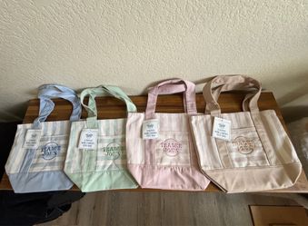 Trader Joe’s Mini Striped Pastel Tote Bags