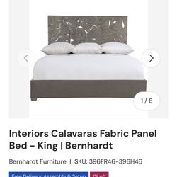 Calavaras Fabric Panel Bed - King | Bernhardt