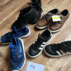 4Pair Boys Shoes Size 11 1/2 