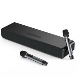 Topvision Black Sound Bar for Tv with Two Microphones