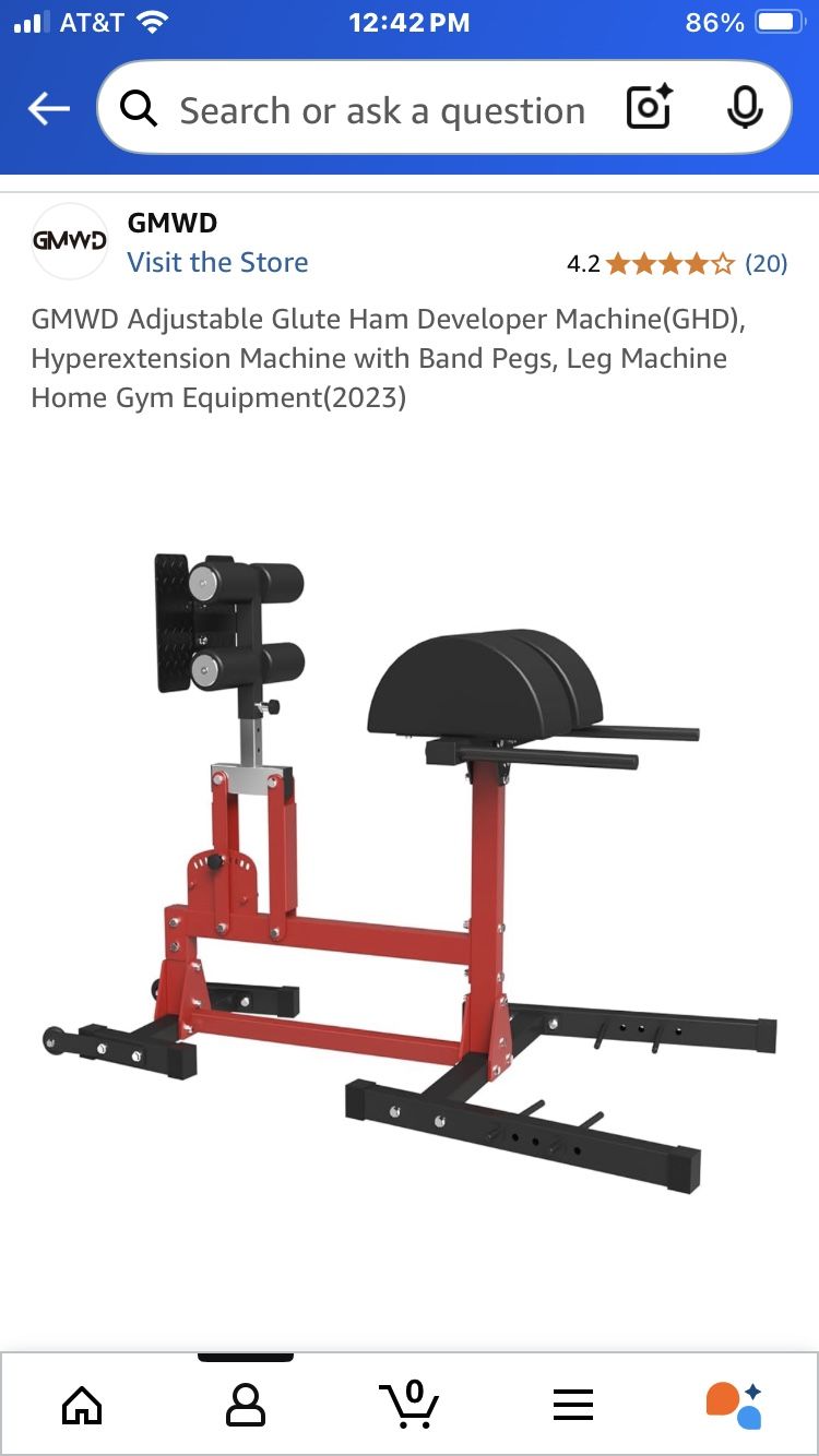 Glute Ham Developer Machine / Hyperextension