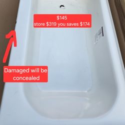 ✨️ Bootz Industries Maui 60 in. x 30 in. Alcove Soaking Bathtub with Left Drain in White w5245