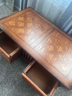 Solid Oak Wood Coffee Table