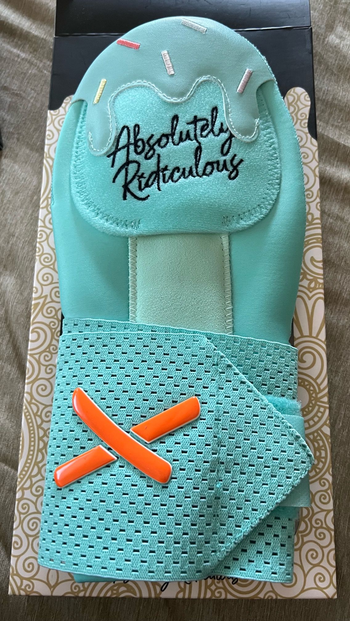 Absolutely Ridiculous  Mint Dipped Ice Cream Sliding Mitt