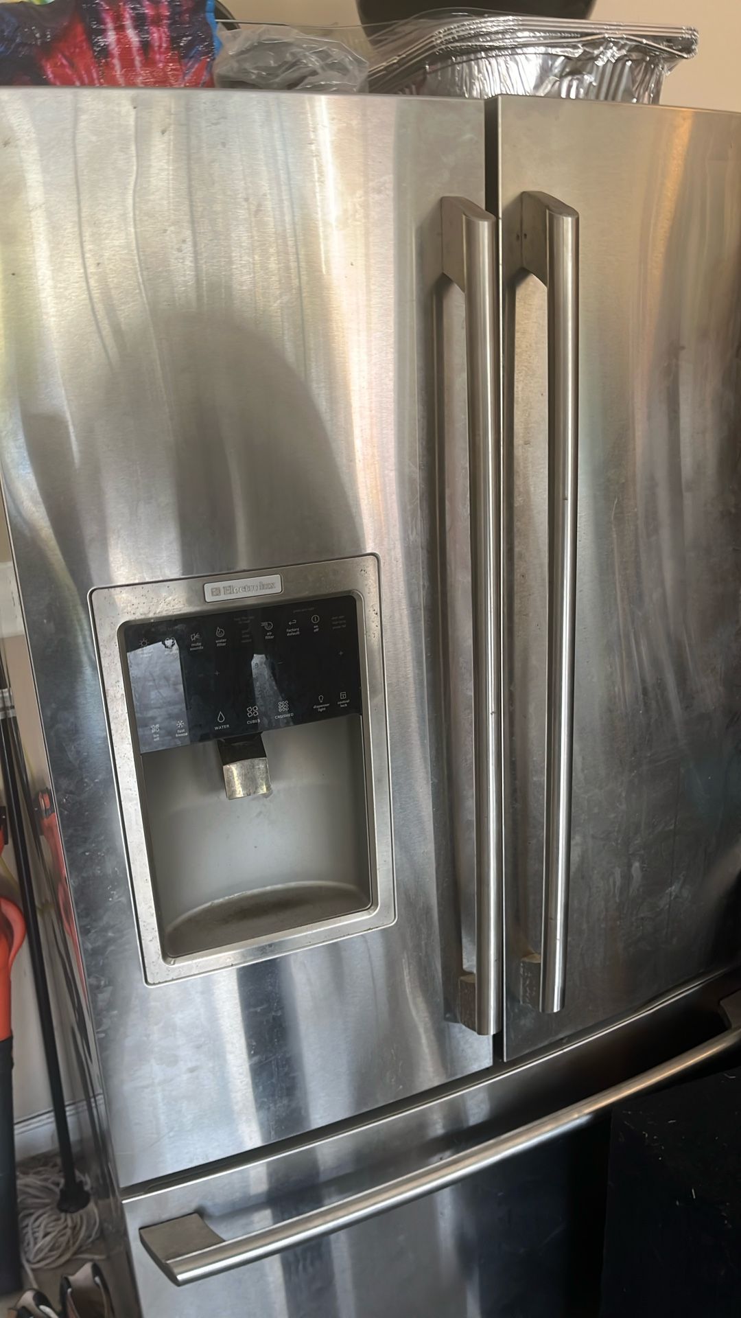 Stainless Refrigerator Double Doors With Freezer At Bottom