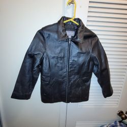 Wilson Kids Black Leather Jacket XL