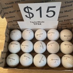 15 TaylorMade TP5x Golf Balls