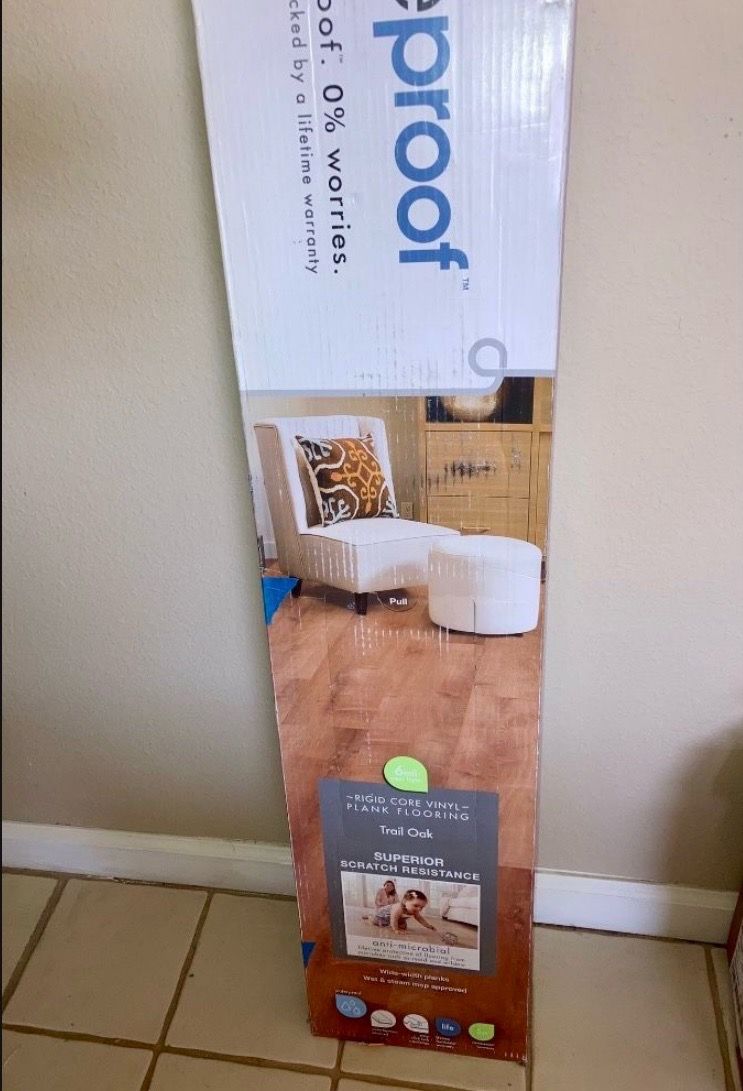 Lifeproof Luxury Vinyl Flooring Home Depot Trail Oak 1 Box