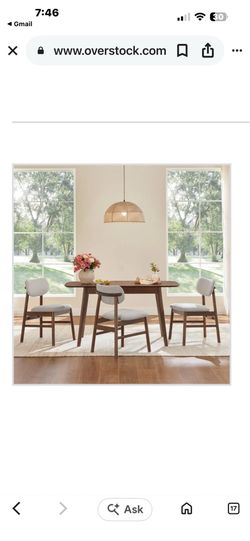 extendable dining table and 4 chairs