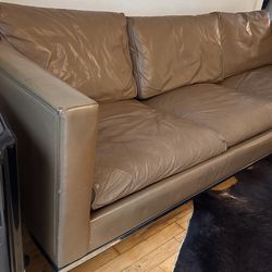 Vintage Steelcase 1970s Leather Couch