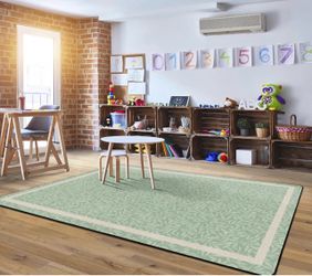 New 6’x8’4” Flagship Carpets Farmhouse Leaves Classroom Educational Area Rug