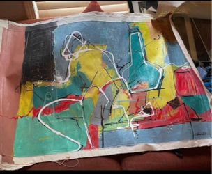 Eliecer Rodriguez acrylic painting on canvas
