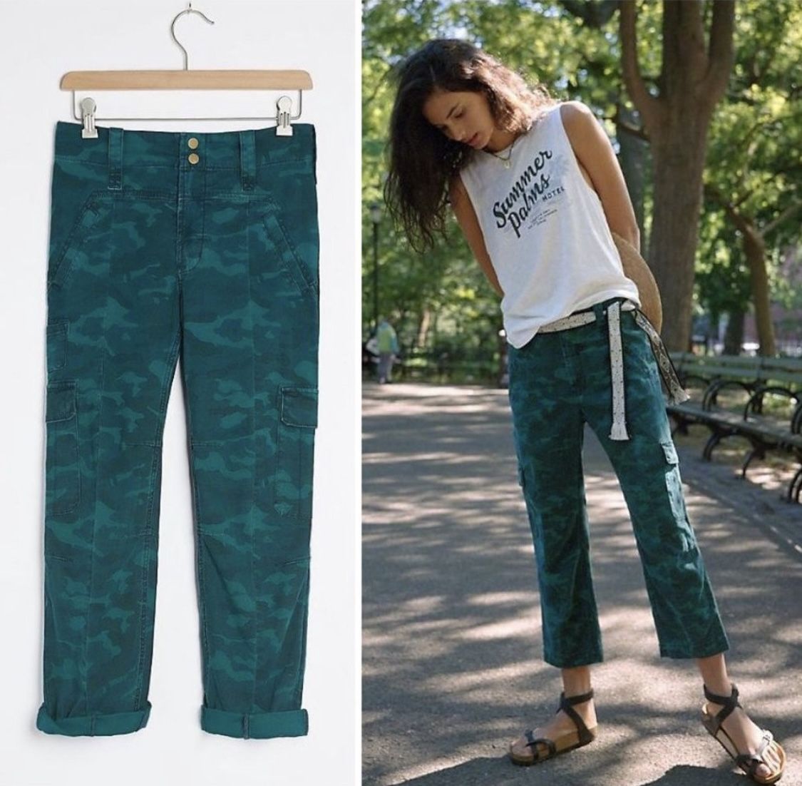Austin Cargo Pants by Anthropologie in Dark Turquoise Size 28