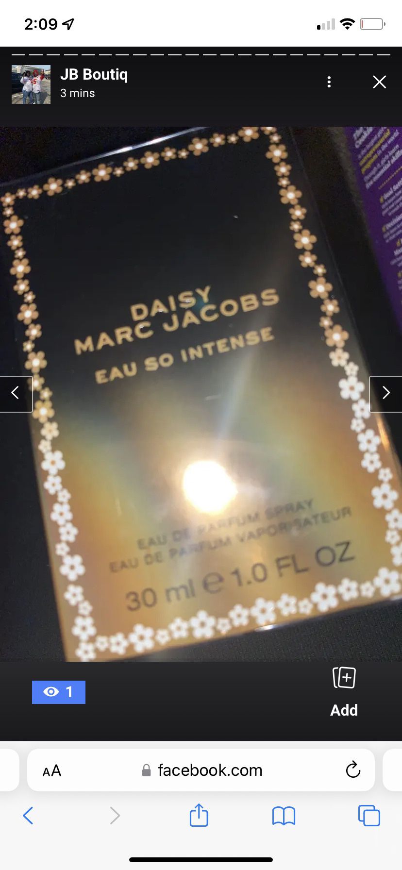 Daisy Marc Jacobs Intense 1.0 Oz 
