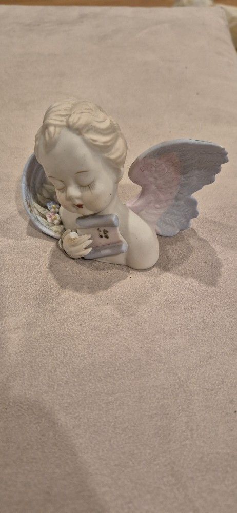 Vtg Occupied Japan Porcelain Cherub Angels Pr LEFTON Harp LAMORE China #432

Norma's Niche (4324