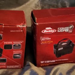 Two New Berkley 12v Battery Power Packs With AC Adapter 