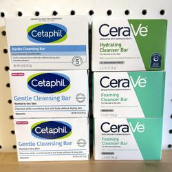 Brand New Cetaphil & Cerave Bar Soap - $3 Each