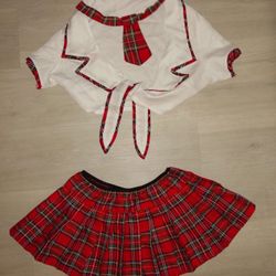 School Girl Costume RED
