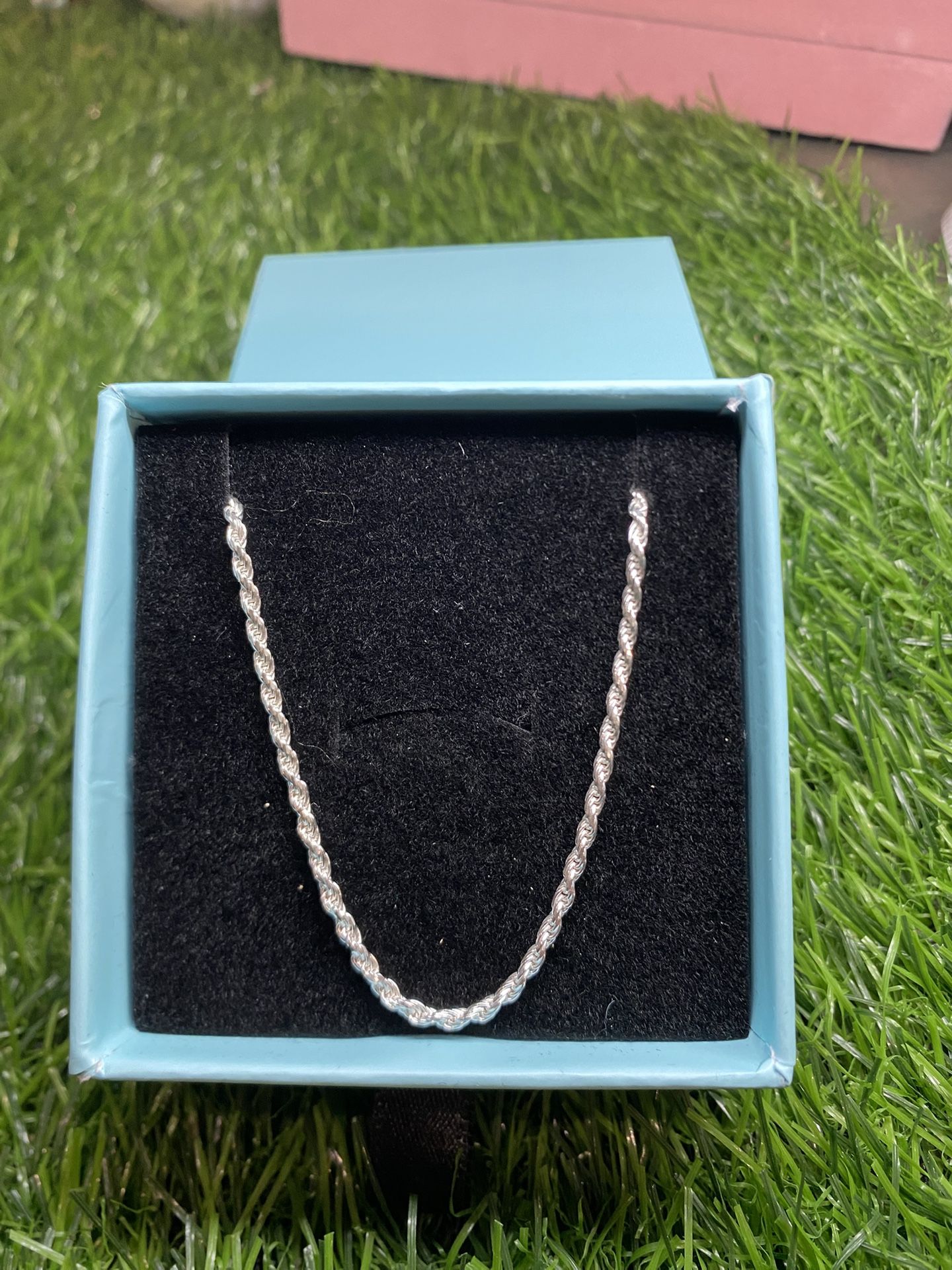 Silver Rope Bracelet 8”