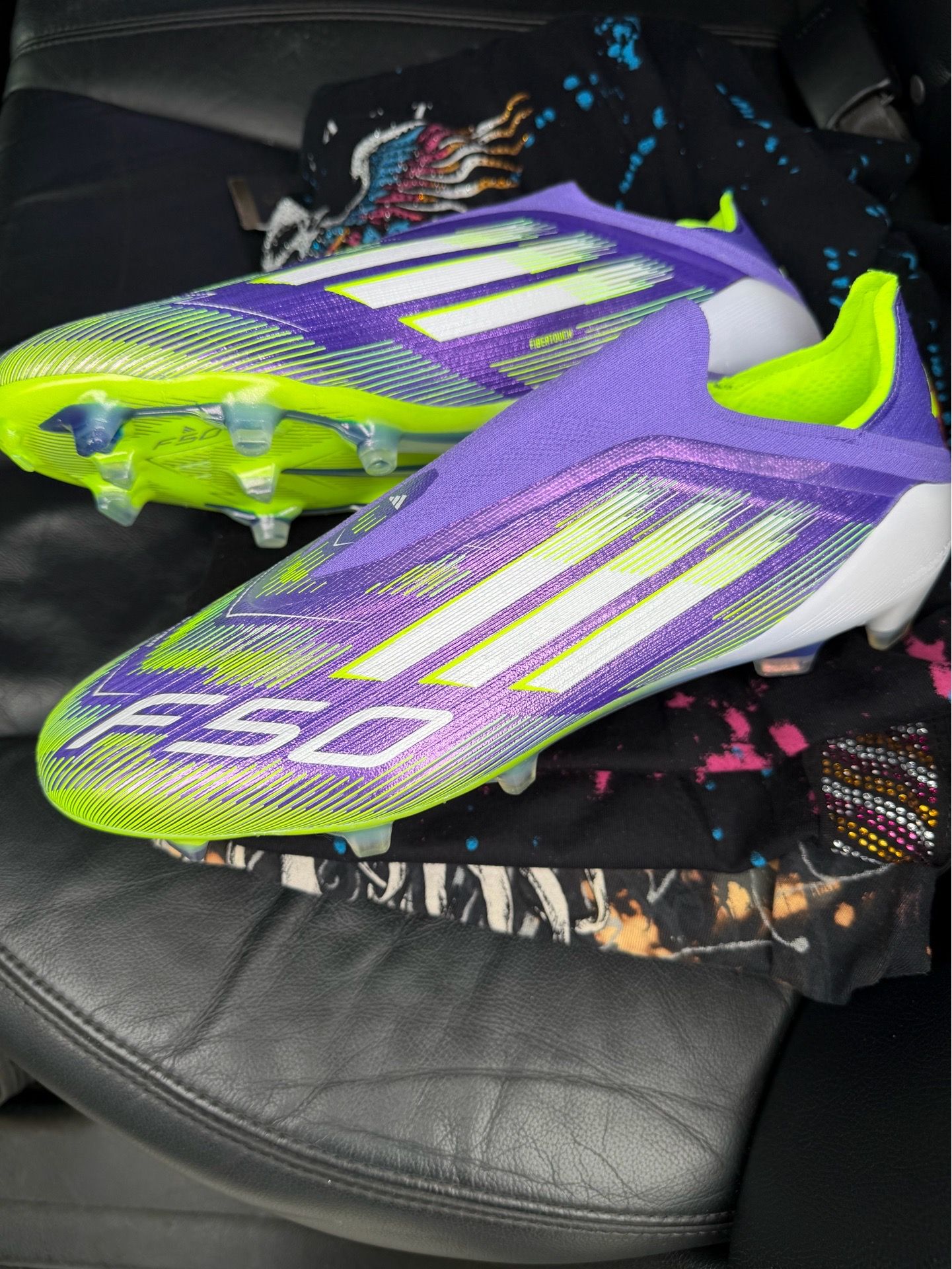 ADIDAS F50 ELITE LACESLESS SOCCER CLEATS FIBER SIZE 10.5 NEW