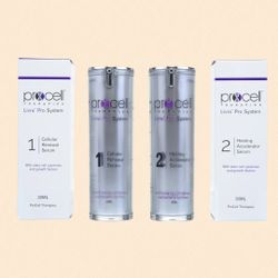 Procell Therapies PRO System for Microneedling Procedure. A & B Bottles For Morning And Night Facial Serum