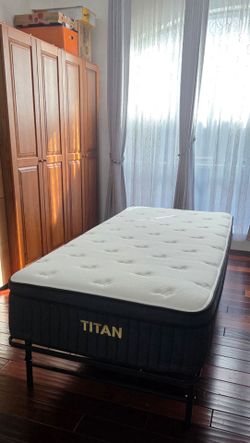 Titan twin XL mattress with bed frame