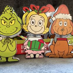 Grinch Wood Decoration