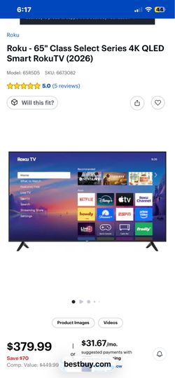 65in Roku Tv Qled