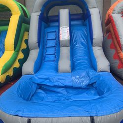 Mini Green Yellow Water Blue And Gray Slide Jumper