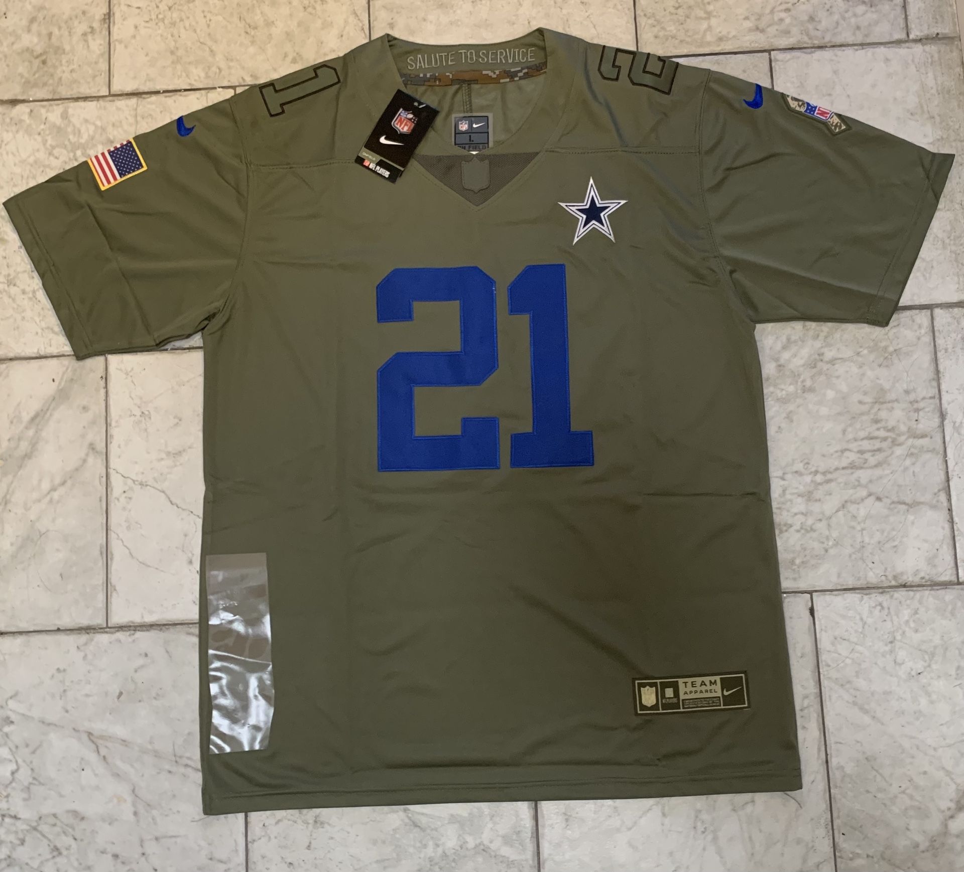 Cowboys Elliott Jersey Salute To Service 