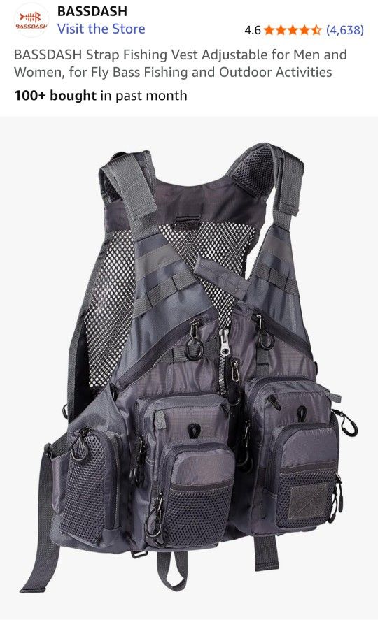NEW! BASSDASH FISHING VEST